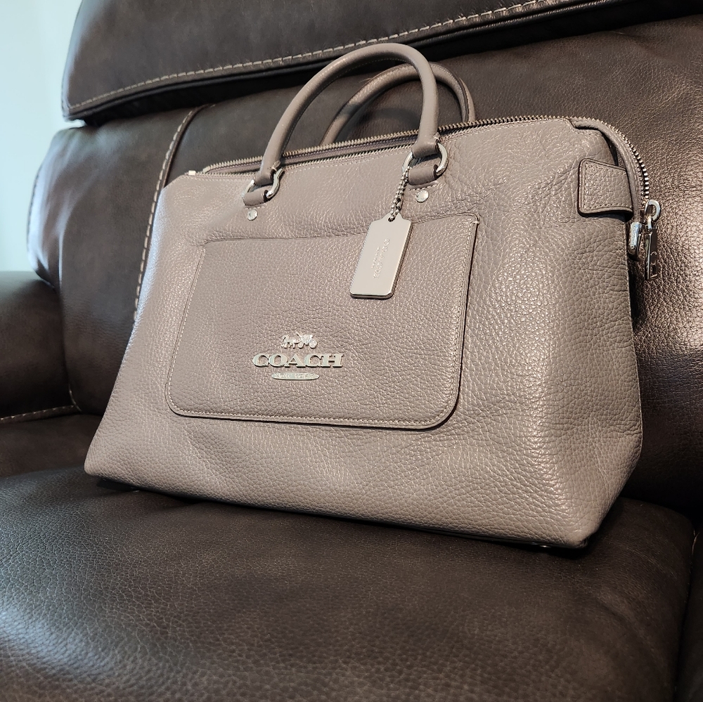 Gray Coach Emma Satchel